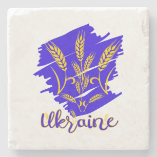 Dessous-de-verre En Pierre Symbole national ukrainien tryzub fait d'oreille d