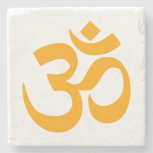 Dessous-de-verre En Pierre Symbole Om Orange