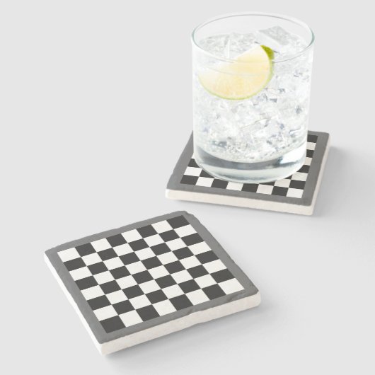 Dessous-de-verre En Pierre Tableau des échecs (Côté)