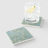 Dessous-de-verre En Pierre Tableau des fleurs d'amandes de Van Gogh (Côté)