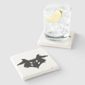 Dessous-de-verre En Pierre Tache d'encre de Rorschach (Côté)