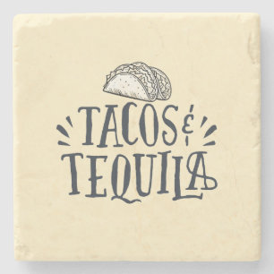Dessous-de-verre En Pierre Tacos & Tequila Cadeau de pendaison de crémaillè