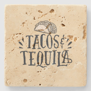 Dessous-de-verre En Pierre Tacos & Tequila Cadeau de pendaison de crémaillè