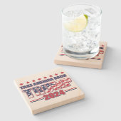 Dessous-de-verre En Pierre Take America Back Trump 2024 (Côté)