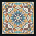 Dessous-de-verre En Pierre Talavera azulejo mariage mexicain vintage faveurs<br><div class="desc">Turquoise Bleu et marron coloré mariage vintage mexicain faveurs talavera azulejo tuiles monogrammed imprimé en pierre mariage dessous de verre modèle personnalisable mariage décoration table pratique cadeaux décoration maison cadeaux décoration maison cadeaux</div>