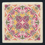 Dessous-de-verre En Pierre Talavera fuchsia tile vintage wedding favors<br><div class="desc">Fuchsia pink orange colorful vintage Mexican talavera azulejo tiles wedding favors,  colorful vintage tile pattern coasters,  wedding table decor,  home decor gifts,  practical wedding favors,  practical party favors</div>