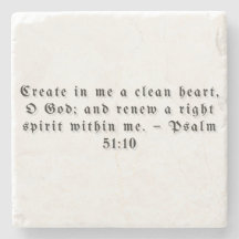 Tapis de verre cadeau Psaume 51:10