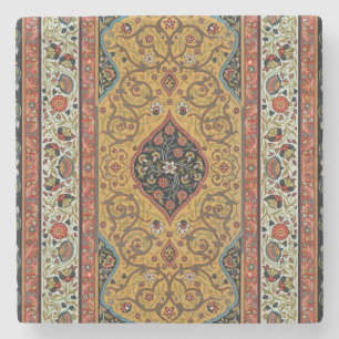 Dessous-de-verre En Pierre Tapis Élegant Tapisserie Perse Antique Riche