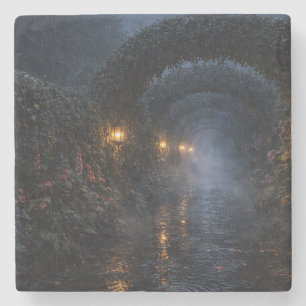 Dessous-de-verre En Pierre Tapisserie de Tunnel de Jardin