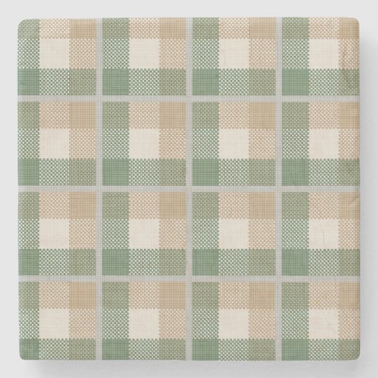 Dessous-de-verre En Pierre Tartan (Devant)