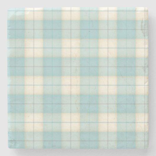 Dessous-de-verre En Pierre Tartan bleu clair (Devant)