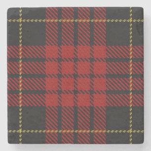 Dessous-de-verre En Pierre Tartan du clan MacQueen de la vieille taverne écos