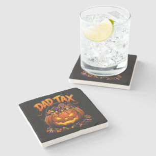 Dessous-de-verre En Pierre Taxe Papa Drôle Halloween Citrouille