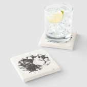 Dessous-de-verre En Pierre Teckels nichés, Chaleur de table (Côté)