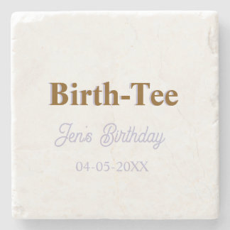 DESSOUS-DE-VERRE EN PIERRE TEE ANNIVERSAIRE JOYEUX ANNIVERSAIRE NOM MODERNE V