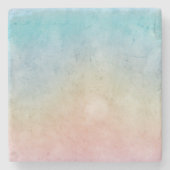 Dessous-de-verre En Pierre Teinture à nouilles roses Aqua (Devant)