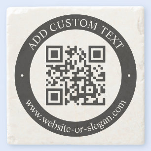 Dessous-de-verre En Pierre Téléchargez votre propre code QR et texte personna