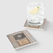 Dessous-de-verre En Pierre Téléphone antique rotatif payant rude (Côté)