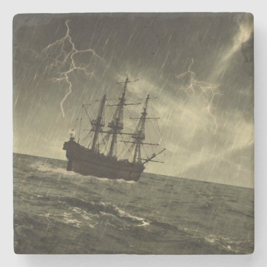 Dessous-de-verre En Pierre Tempête (Devant)