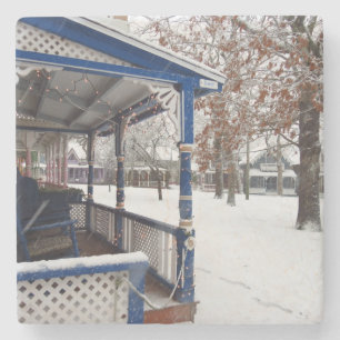 Dessous-de-verre En Pierre Tempête de neige en Cottage City - Martha's Vineya