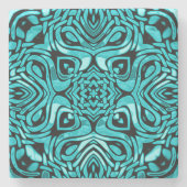 Dessous-de-verre En Pierre Tendance Turquoise Turquoise Bleu Hip Bohemian Bal (Devant)