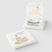 Dessous-de-verre En Pierre Tequila & Citron vert (Côté)