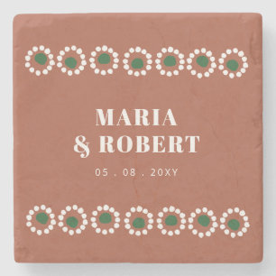 Dessous-de-verre En Pierre Terracotta mexicaine Boho Barro Mariage