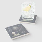 Dessous-de-verre En Pierre Terre des Libres (Côté)