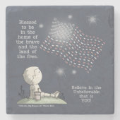 Dessous-de-verre En Pierre Terre des Libres (Devant)