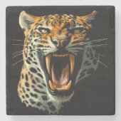 Dessous-de-verre En Pierre Tête d'attaque du léopard (Devant)