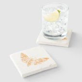 Dessous-de-verre En Pierre Tête de mort (Côté)