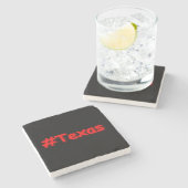Dessous-de-verre En Pierre "#Texas " Conception sympa. Commandez dès maintena (Côté)