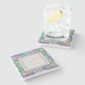 Dessous-de-verre En Pierre Texte personnalisé élégant (Côté)