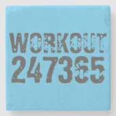 Dessous-de-verre En Pierre Texte usé et rayé Workout 247365 bleu (Devant)