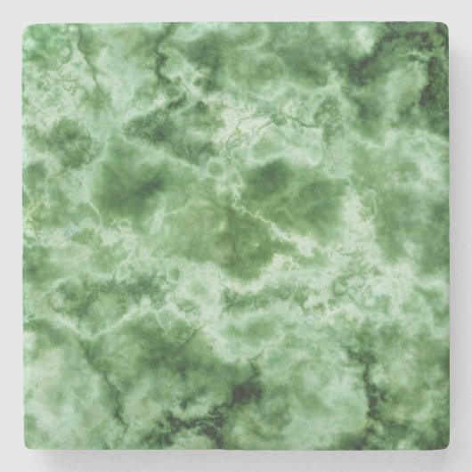 Dessous-de-verre En Pierre Texture de marbre vert (Devant)