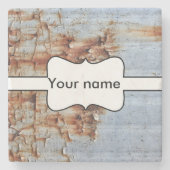 Dessous-de-verre En Pierre Texture de peinture d'épluchage (Devant)