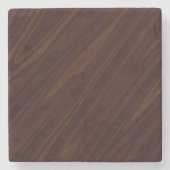Dessous-de-verre En Pierre Texture en bois foncé (Devant)