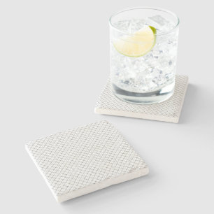 Dessous-de-verre En Pierre Texture Géométrique Monochrome Motif Diamant Sans