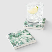 Dessous-de-verre En Pierre Texture marbrée de quartz (Côté)