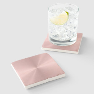 Dessous-de-verre En Pierre Texture radiale métallique personnalisée d'or ro