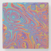 Dessous-de-verre En Pierre textures psychodeliques (Devant)