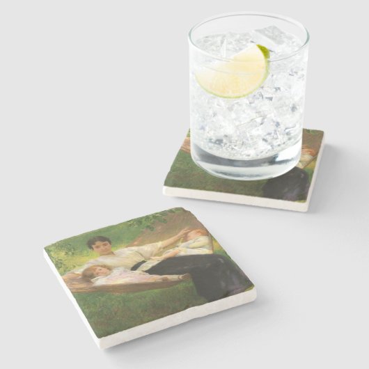 Dessous-de-verre En Pierre The Hammock (par Joseph DeCamp) (Côté)