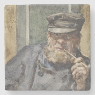 Dessous-de-verre En Pierre The Old Sea Dog (par Henry Scott Tuke)