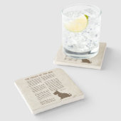 Dessous-de-verre En Pierre The Power of the Dog Poem - Rudyard Kipling  (Côté)