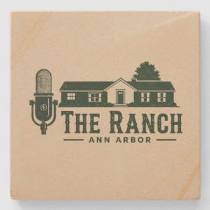 Dessous-de-verre En Pierre The Ranch - Logo Stone Dessous de Verre