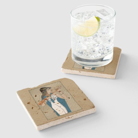 Dessous-de-verre En Pierre Théban Grec ancien égyptien (Côté)