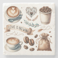 Thème pour amateurs de café, Latte illustré