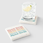 Dessous-de-verre En Pierre Thérapie physique PT Retro PT Cadeaux Grad (Côté)