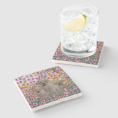 Dessous-de-verre En Pierre Three Labrador Puppies Oil Painted (Côté)