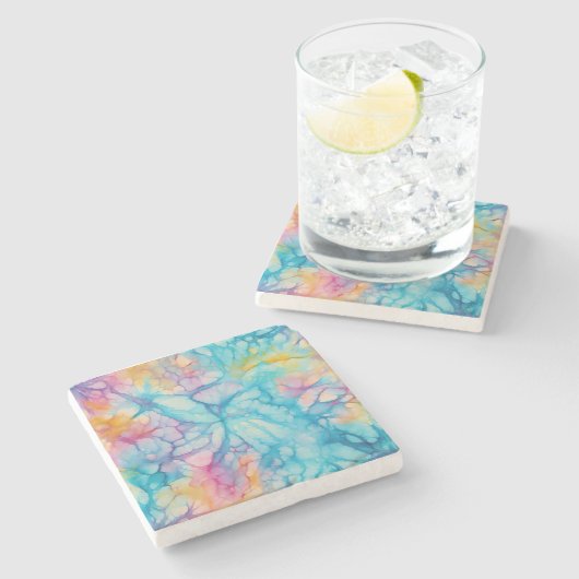 Dessous-de-verre En Pierre Tie-Dye (Côté)